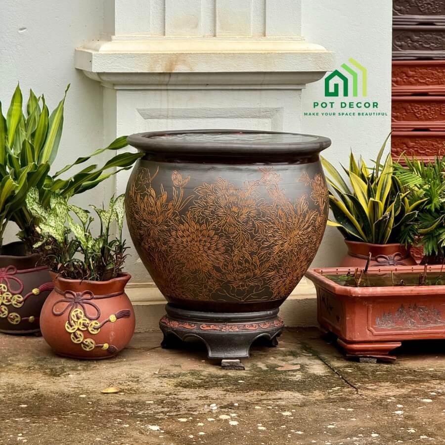 Chậu gốm Thái (15cm)